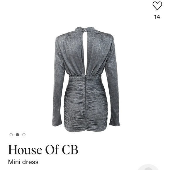 HOUSE OF CB silver holographic giorgiana dress - Picture 7 of 7